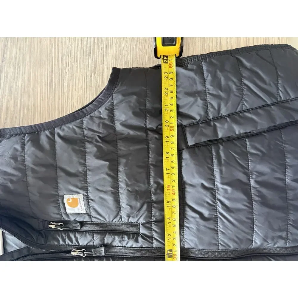 Carhartt Men’s XL Black Quilted Insulated Full Zip Vest Mock Neck Workwear